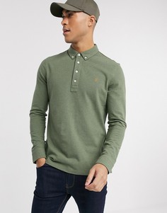 Зеленое поло с длинными рукавами Farah-Зеленый