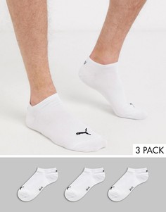 3 пары белых низких носков Puma-Белый