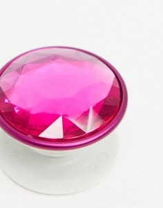 Розовый чехол для телефона с кристаллами Popsocket-Черный Popsockets