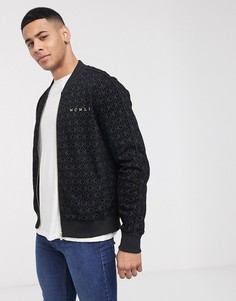Черный приталенный велюровый пиджак River Island