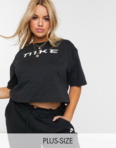 Белая короткая oversize-футболка Nike Plus-Белый