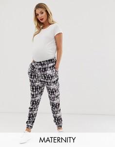 Серые джоггеры с принтом New Look Maternity-Зеленый