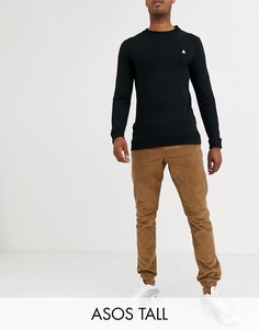 Коричневые вельветовые джоггеры ASOS DESIGN Tall-Бежевый