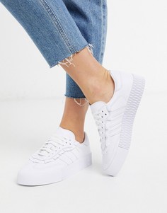 Белые кроссовки с фактурной отделкой adidas Original samba rose-Белый