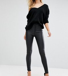 Джинсы скинни с завышенной талией и покрытием Missguided Tall Vice-Черный
