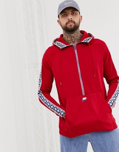 Худи красного цвета на молнии с полосками сбоку Nike AJ2296-687-Красный