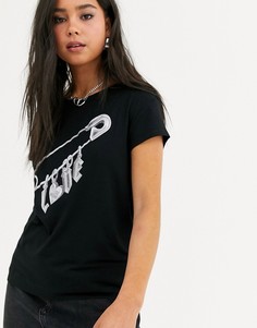 Футболка с логотипом Love Moschino-Черный