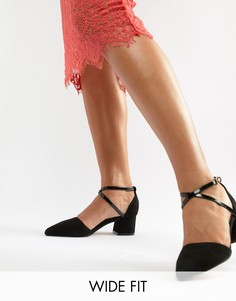 Туфли на каблуке для широкой стопы Truffle Collection-Черный