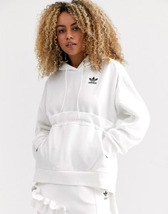Белый худи с логотипом-трилистником adidas Originals x J KOO -
