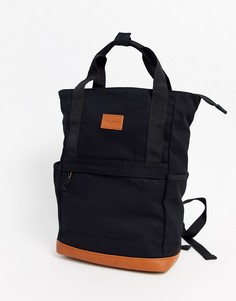 Черный парусиновый рюкзак с ручкой ASOS DESIGN-Мульти