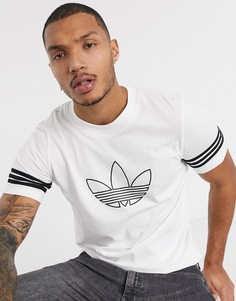 Белая футболка с логотипом-трилистником adidas Originals-Белый