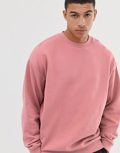 Oversize-свитшот розового цвета ASOS DESIGN-Розовый