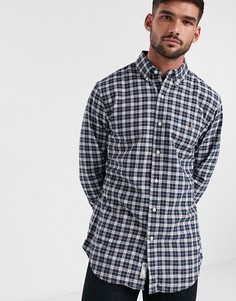 Оксфордская рубашка в клетку с логотипом Polo Ralph Lauren-Темно-синий