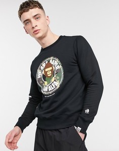 Свитшот с принтом AAPE By A Bathing Ape AAPER-Черный