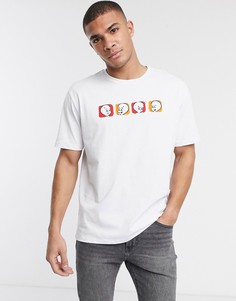 Свободная футболка с принтом \"Casper\" ASOS DESIGN-Белый