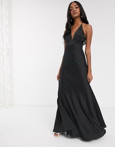 Платье макси на бретелях ASOS EDITION-Черный