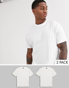 2 свободных футболки с круглым вырезом из органического хлопка ASOS DESIGN - Скидка-Белый