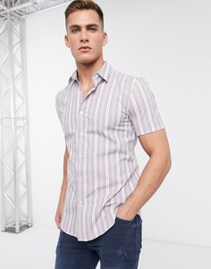 Рубашка в полоску Topman-Серый