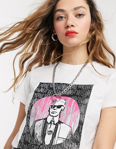 Футболка с принтом Karl Lagerfeld-Белый