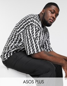 Oversize-футболка с принтом ASOS DESIGN Plus-Черный