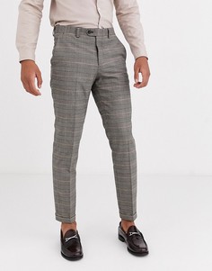 Коричневые узкие брюки в клетку \"принц Уэльский\" Jack & Jones Premium-Коричневый