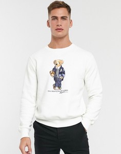 Белый свитшот с логотипом Polo Ralph Lauren