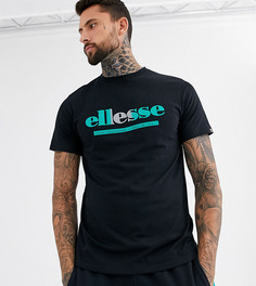 Черная футболка с градиентным логотипом ellesse Bacio эксклюзивно на ASOS-Черный