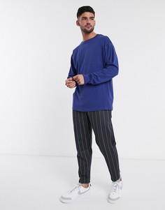 Лонгслив цвета индиго с манжетами New Look-Синий