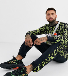 Черные джоггеры с принтом на полосках ellesse Bri эксклюзивно для ASOS-Черный