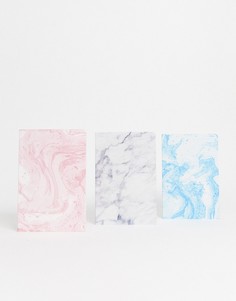 3 блокнота с мраморным принтом Skinnydip-Мульти