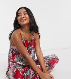 Комбинируемые брюки с цветочным принтом ASOS DESIGN Petite-Мульти