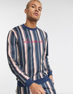 Темно-синий свитшот от комплекта в полоску ASOS DESIGN