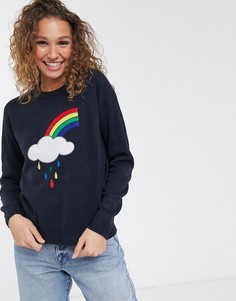 Джемпер с аппликацией Brave Soul-Темно-синий