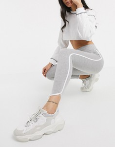 Леггинсы с контрастным кантом ASOS DESIGN-Серый