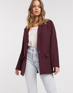 Бордовый блейзер ASOS DESIGN-Красный