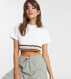 Белая короткая футболка New Balance Utility Pack эксклюзивно на ASOS-Белый
