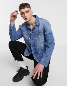 Синяя джинсовая oversize-куртка Calvin Klein Jeans-Синий