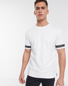 Белая футболка с кантом на рукавах River Island-Белый