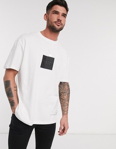 Белая футболка с принтом на спине Topman-Белый