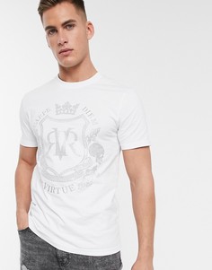 Белая футболка с логотипом River Island-Белый