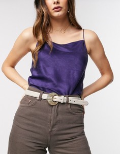 Ремень с эффектом крокодиловой кожи и пряжкой Levis-Кремовый Levis®