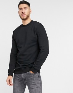 Черный удлиненный свитшот ASOS DESIGN