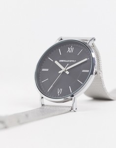 Серебристые наручные часы ASOS DESIGN-Серебряный
