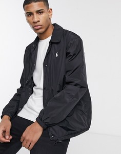 Черная спортивная куртка с логотипом Polo Ralph Lauren-Черный