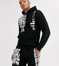 Черный худи со вставкой в стиле пэтчворк ellesse эксклюзивно для ASOS