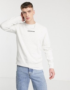 Белый джемпер с круглым вырезом Calvin Klein Jeans
