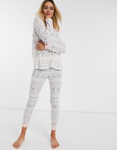 Белый пижамный комплект Womensecret-Кремовый