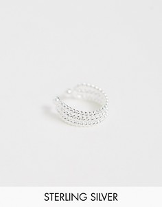 Серебряный кафф со скрученным дизайном ASOS DESIGN
