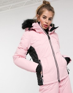 Розовая горнолыжная куртка Surfanic-Розовый