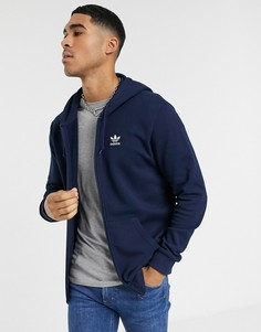 Худи темно-синего цвета на молнии adidas Originals-Темно-синий